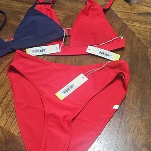 Red Triangle Bikini Set By Summersalt